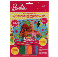 Аппликация - мягкая мозаика из ЭВА с блёстками «Барби»