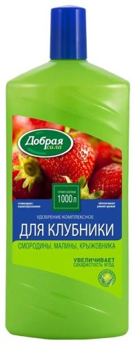 Фото товара Добрая Сила Удобрение открытого грунта для клубники, земляники, канистра  1 л/9 4607036356116 — Krasavita.by