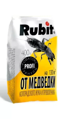 Фото товара Rubit РОФАТОКС гранулы от МЕДВЕДКИ, колорадского жука и проволочника, 400 г /4607126909628 — Krasavita.by