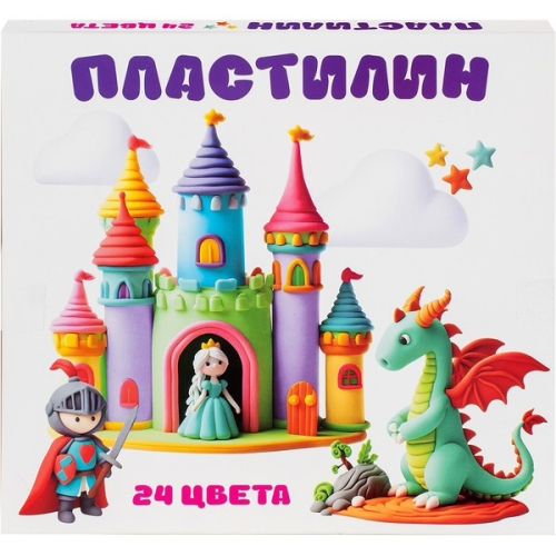 Фото товара Пластилин для детской лепки 24 цвета — Krasavita.by