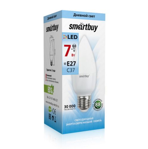 Фото товара Светодиодная (LED) Лампа Smartbuy-C37-07W/4000/E27 (SBL-C37-07-40K-E27) — Krasavita.by