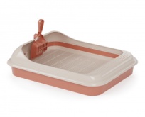 Лоток для кошек "Эффи" (с бортом, сеткой и совком) ALTA (терракотовый)
