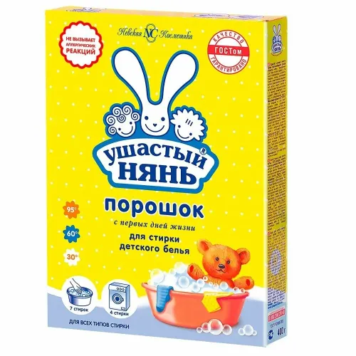 Фото товара Ушастый НЯНЬ 400гр порошок детский для стирки (157/011)*11/22 — Krasavita.by