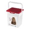 Фото товара КОНТЕЙНЕР ДЛЯ КОРМА С ДЕКОРОМ LUCKY PET 8Л КОШКИ (Бордовый) — Krasavita.by
