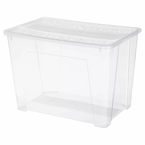 Фото товара ЯЩИК УНИВЕРСАЛЬНЫЙ 575х380х405 ММ "TEX-BOX" 70Л (Бесцветный) — Krasavita.by