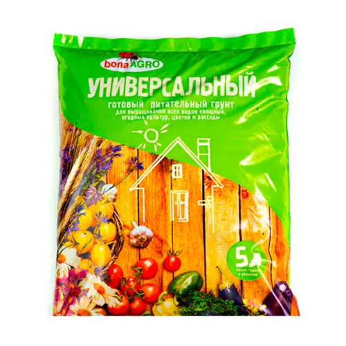 Фото товара Грунт питательный bonaAGRO УНИВЕРСАЛЬНЫЙ 5 л. — Krasavita.by
