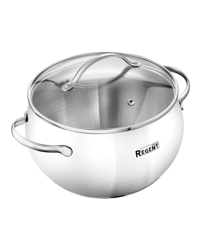 Фото товара Кастрюля 2л зерк.полир. со стек. кр. 16х9,5 см Linea APPLE B — Krasavita.by