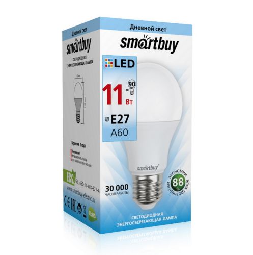 Фото товара Светодиодная (LED) Лампа Smartbuy-A60-11W/4000/E27 — Krasavita.by