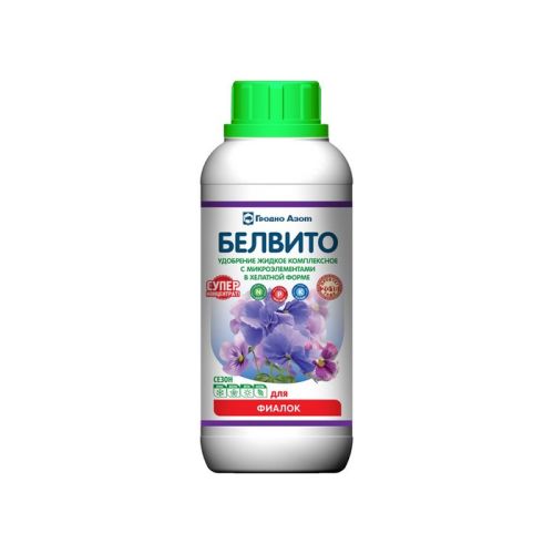 Фото товара Удобрение "Белвито" для фиалок (уп. 0,5 л п/эт бут. по 0,5 кг, по 435 мл) 4814285002965 — Krasavita.by