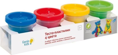 Фото товара Набор для детской лепки "Тесто-пластилин 4 цвета" — Krasavita.by