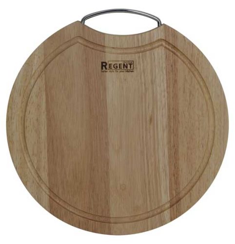 Фото товара Доска разд.кругл. с мет. ручкой 24х1,5 см Linea Bosco 93-BO-2-08.1 — Krasavita.by
