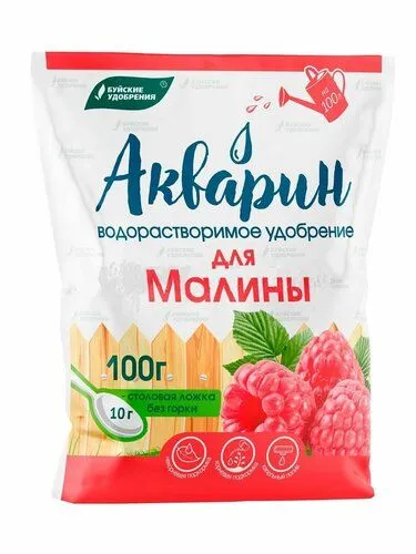 Фото товара Водорастворимое удобрение "АКВАРИН для МАЛИНЫ" 100г  /4650100155894/  Страна пр-ва РФ, Страна ввоза — Krasavita.by