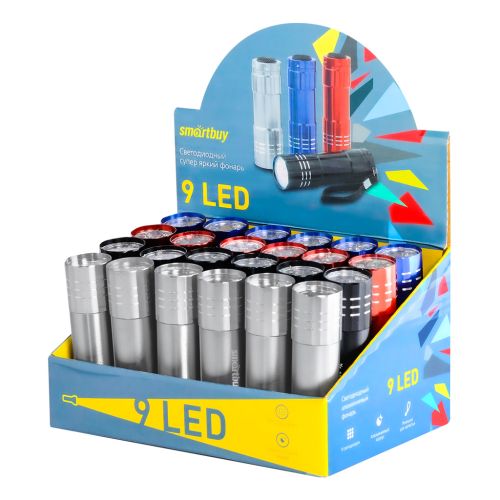 Фото товара Светодиодный алюминиевый фонарь  9 LED, Smartbuy (SBF-103-B)/240 — Krasavita.by