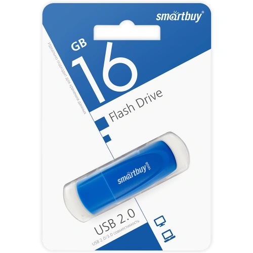 Фото товара USB флэш-диск Smart Buy 16GB Scout Blue (SB016GB2SCB) — Krasavita.by