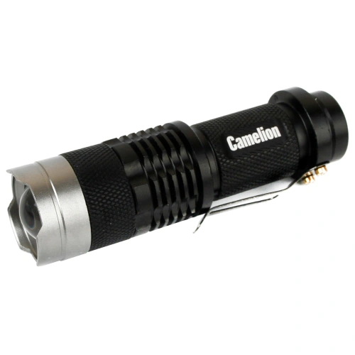 Фото товара Фонарь CAMELION XP-E, ЯРКИЙ, ZOOM, 3 режима, питание 1хAA, LED5135 — Krasavita.by