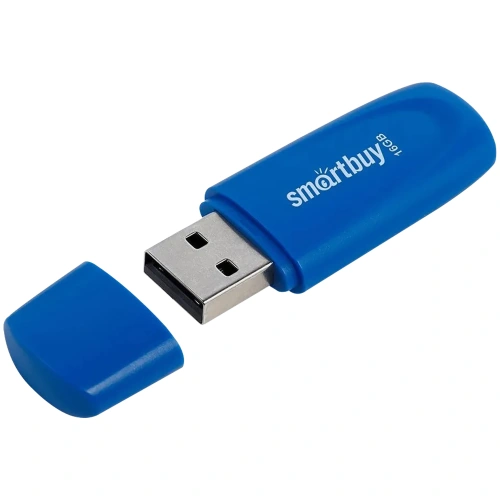 Фото товара USB флэш-диск Smart Buy 16GB Scout Blue (SB016GB2SCB) — Krasavita.by