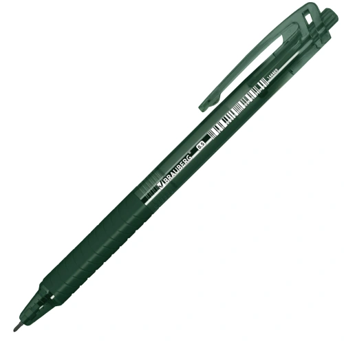 Фото товара Ручка шариковая автоматическая с грипом BRAUBERG CLASSIC DARK COLOR, СИНЯЯ, узел 0,5 мм, 144469 — Krasavita.by