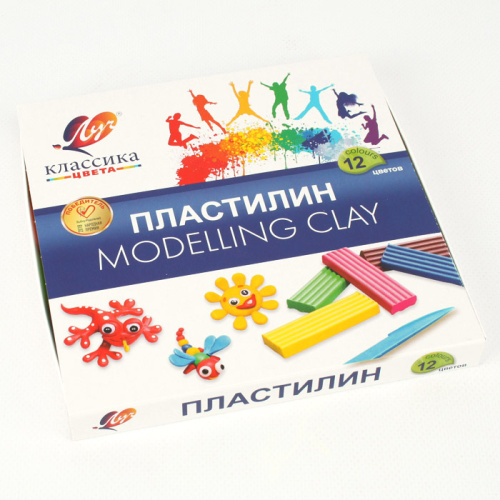 Фото товара Пластилин 12 цветов Классика 240г — Krasavita.by