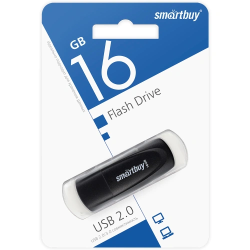 Фото товара USB флэш-диск Smart Buy 16GB Scout Black (SB016GB2SCK) — Krasavita.by