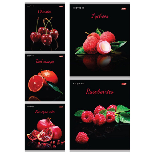 Фото товара Тетрадь 48 листов в клетку Яркие фрукты и ягоды — Krasavita.by