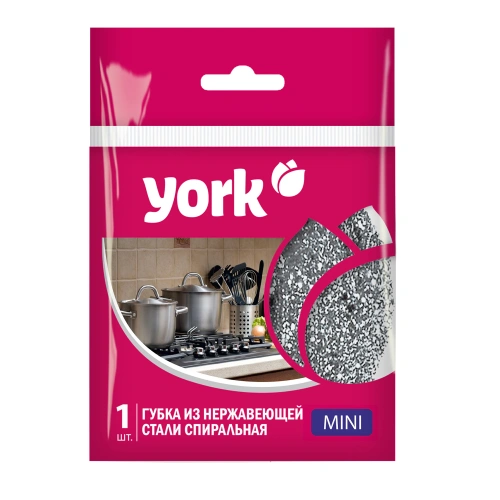 Фото товара Губка спиральная стальная  Мини YORK — Krasavita.by