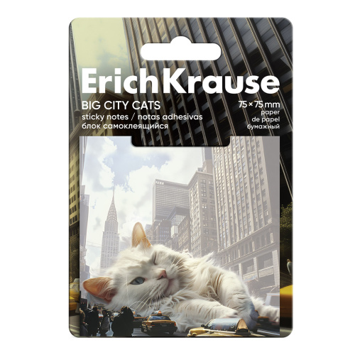 Фото товара Блок стикеров Big City Cats 75х75 мм 50 листов — Krasavita.by