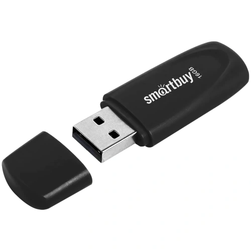 Фото товара USB флэш-диск Smart Buy 16GB Scout Black (SB016GB2SCK) — Krasavita.by