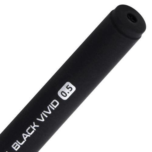 Фото товара Ручка гелевая черная Black Vivid корпус soft-touch с резиновым держателем стандартный узел — Krasavita.by
